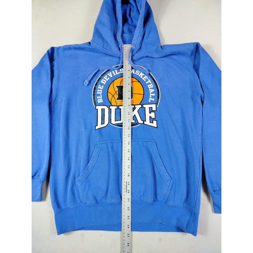 Vintage Duke Blue Devils Hoodie Mens Medium Blue Basketball Fleece TRT Classics - Picture 6 of 9